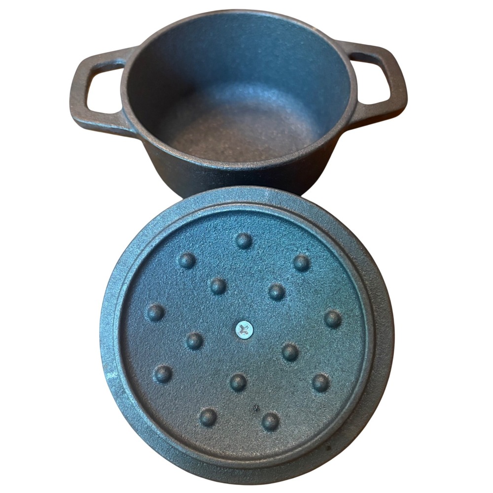 Smith & Clark Ironworks Mini Cast Iron Cocotte 10 Ounce Dutch Oven Black - Picture 3 of 7
